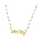 Personalized 22k Gold Over Silver Name Necklace
