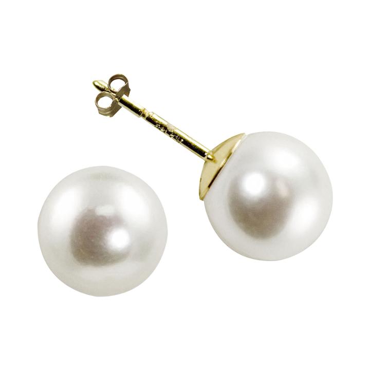Certified Sofia&trade; 10k Cultured 8-8.5mm Freshwater Pearl Stud Earrings