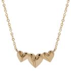 Infinite Gold&trade; 14k Yellow Gold Triple Heart Necklace