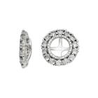 Diamond Accent And Genuine White Topaz Sterling Silver Earring Jackets