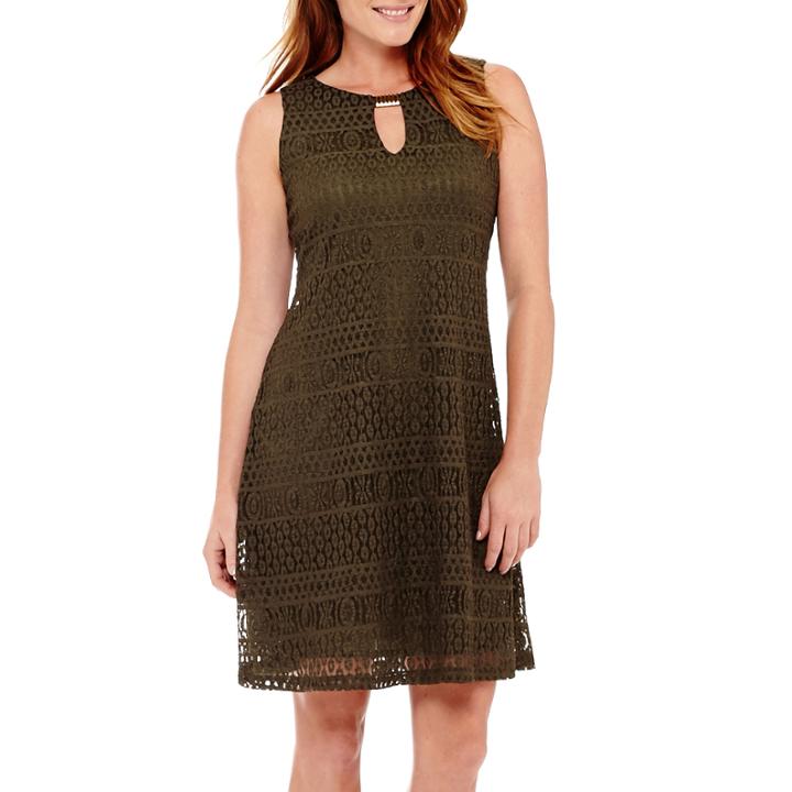 Rn Studio By Ronni Nicole Sleeveless Keyhole Lace Trapeze Dress