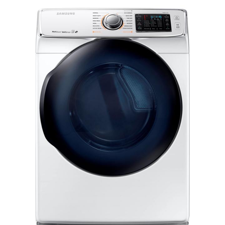 Samsung Energy Star 7.5 Cu. Ft. Front-load Electric Dryer With Steam - Dv50k7500ew/a3
