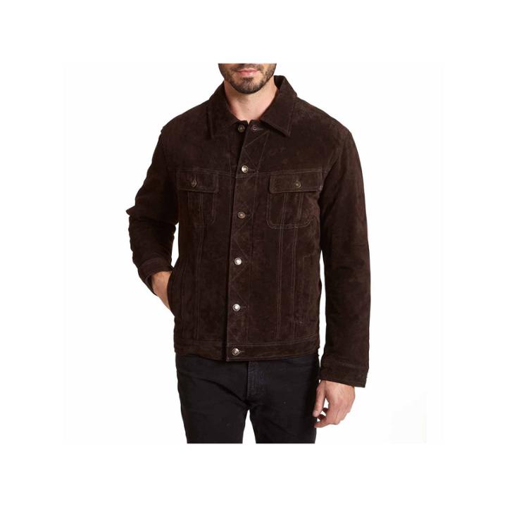 Excelled Mens Sueded Jean Jacket