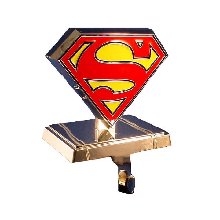 Kurt Adler Silver-tone Superman Logo Stocking Hanger