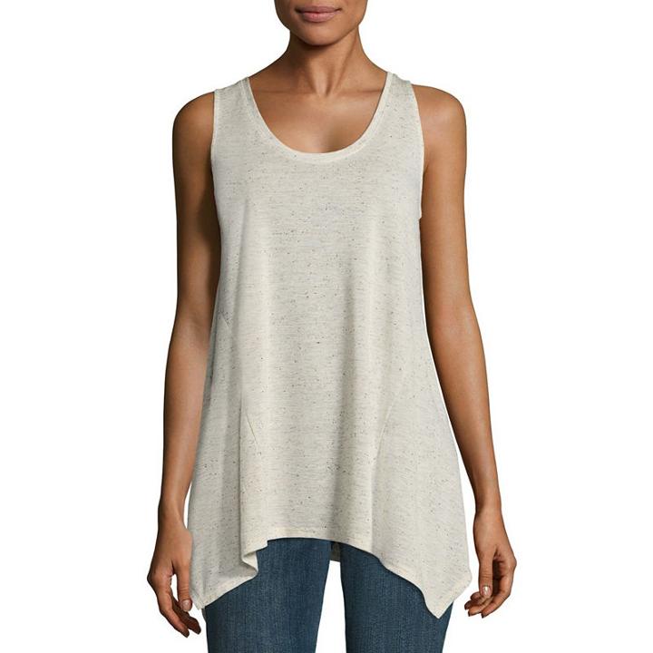 A.n.a Sleeveless Asymmetrical Hem Tank Top - Plus