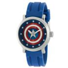 Captain America Mens Blue Strap Watch-wma000268