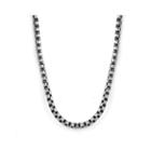 Mens Gray Stainless Steel 22 5.5mm Rolo Chain