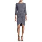 Worthington 3/4 Sleeve Silhouette Side Shirred Dress