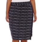 Liz Claiborne Linen Blend Midi Wrap Skirt - Plus