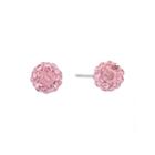 Liz Claiborne Pink And Rose Goldtone Stud Earring