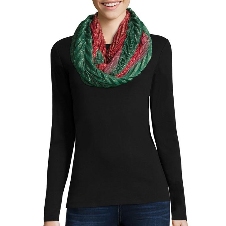 Woven Holiday Infinity Scarf