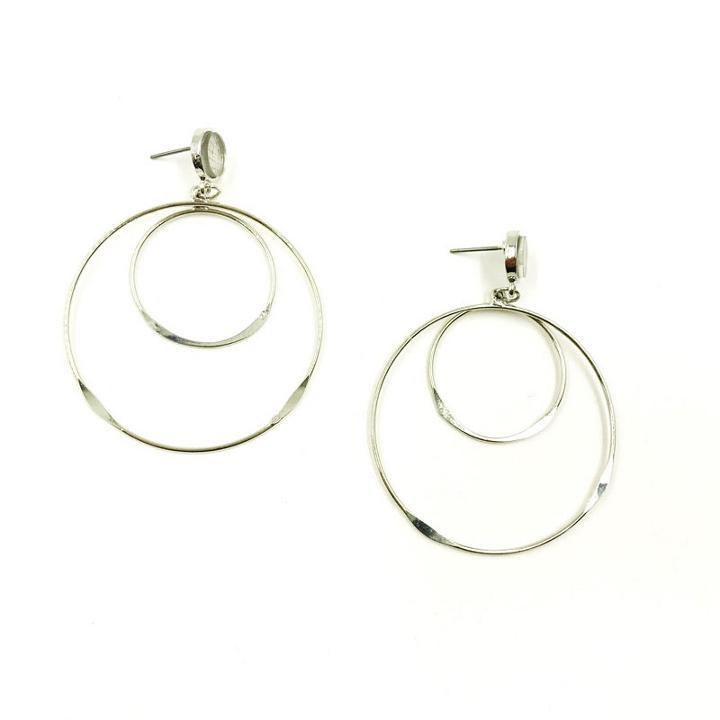 Bijoux Bar 2 1/2 Inch Hoop Earrings
