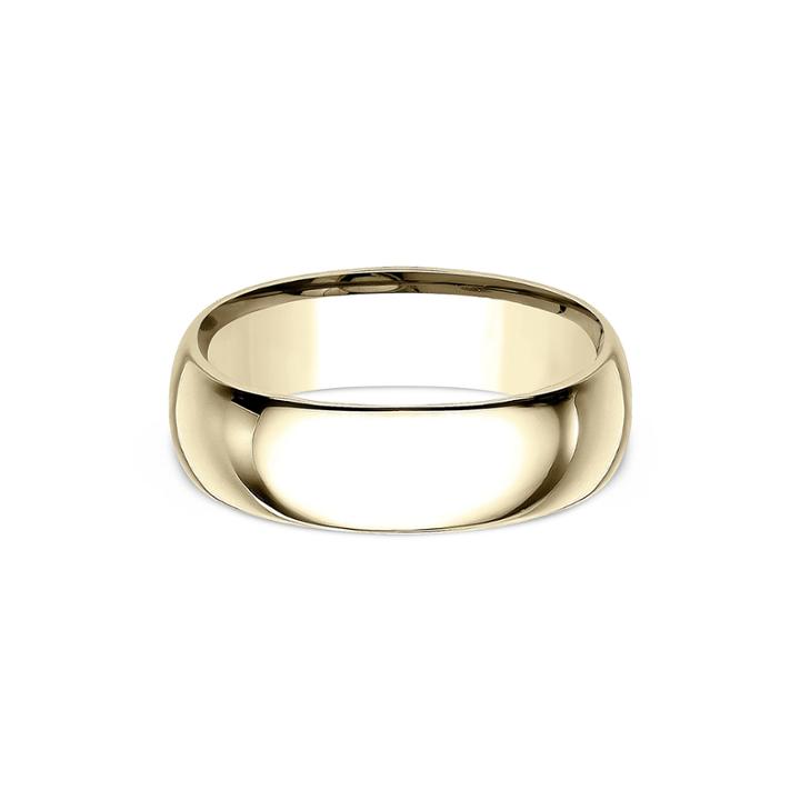 Mens 18k Yellow Gold 8mm Comfort-fit Wedding Band