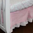 Nurture Pink Velour Crib Dust Ruffle