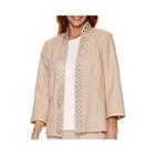 Alfred Dunner Lavender Fields 3/4-sleeve Novelty Jacket