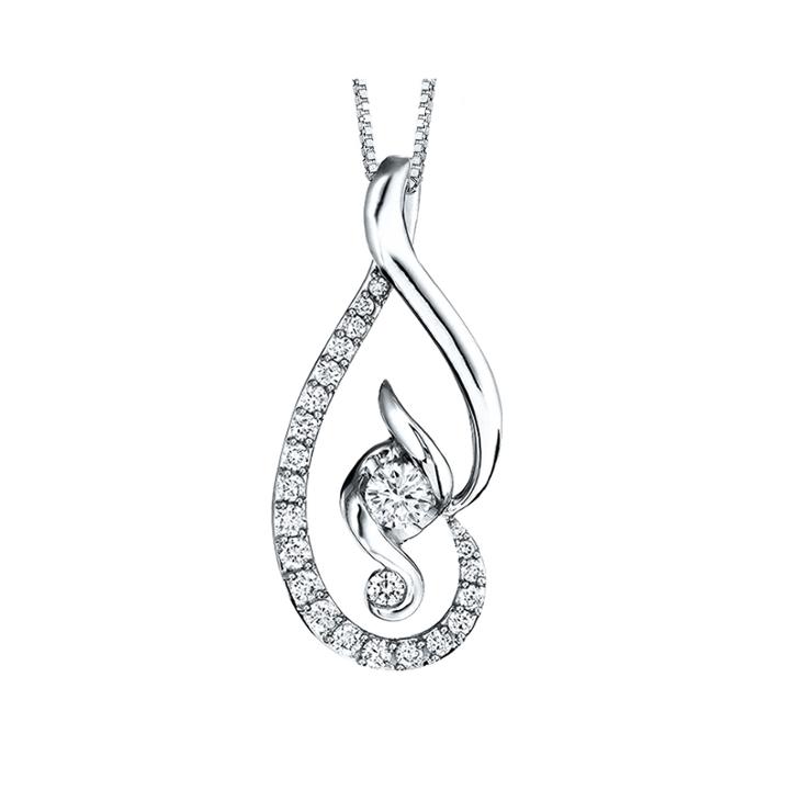 Juno Lucina 5/8 Ct. T.w. Diamond 14k White Gold Pendant Necklace