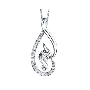 Juno Lucina 5/8 Ct. T.w. Diamond 14k White Gold Pendant Necklace