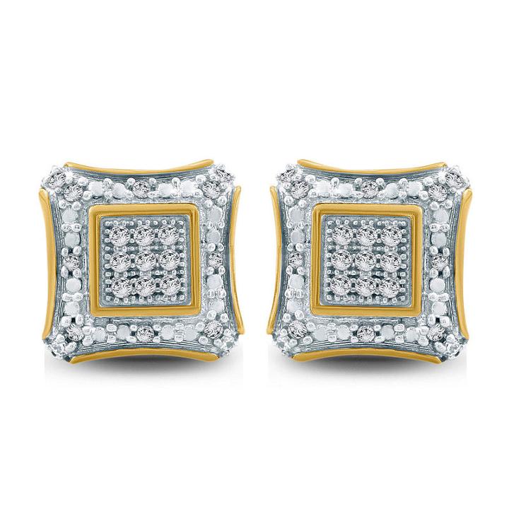 1/6 Ct. T.w. White Diamond 10k Gold 8.1mm Stud Earrings