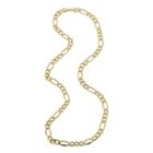 Made In Italy Mens 14k Yellow Gold 22 Hollow Figaro Chain Necklace