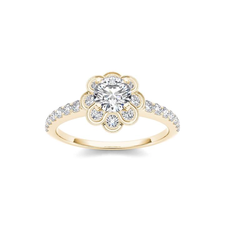 1 1/4 Ct. T.w. Diamond 14k Yellow Gold Engagement Ring