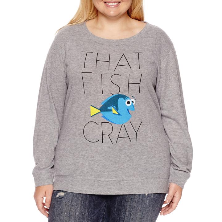 Finding Dory Brushed Fleece Sweatshirt- Juniors Plus