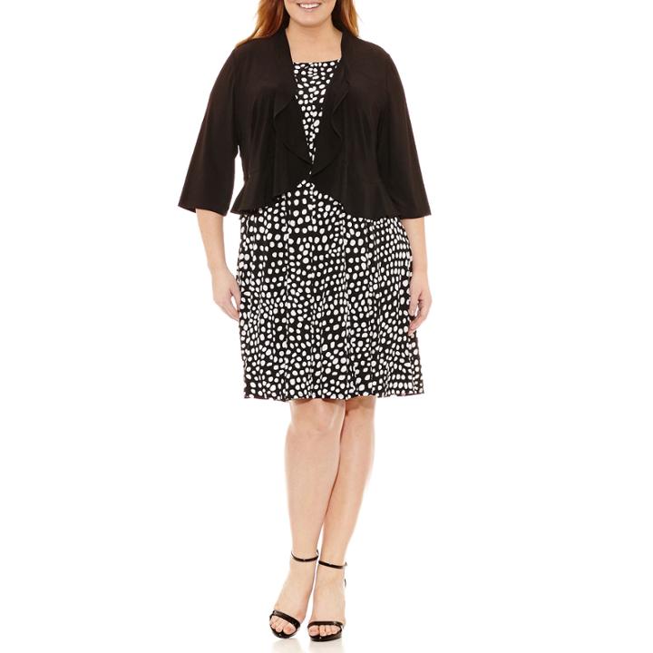 Danny & Nicole Sleeveless Jacket Dress-plus