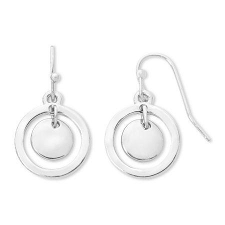 Liz Claiborne Silver-tone Orbital Earrings