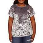 Velvet Graphic T-shirt- Juniors Plus