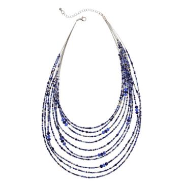 Mixit 5.25 Mixit Blue Womens Beaded Necklace