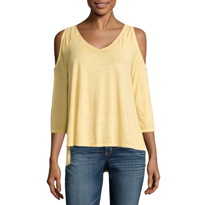 A.n.a 3/4 Sleeve Crew Neck T-shirt-womens