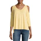 A.n.a 3/4 Sleeve Crew Neck T-shirt-womens