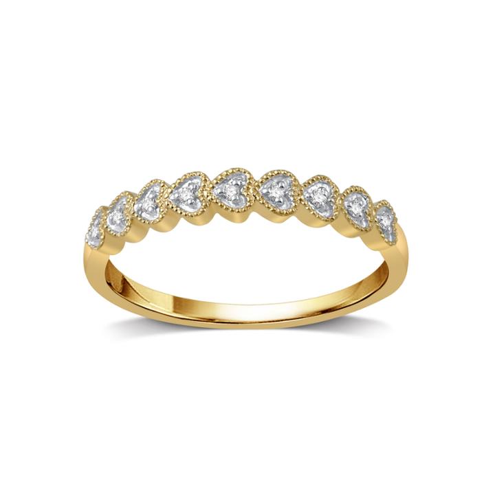 Womens Diamond Accent White Diamond 10k Gold Band