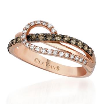 Limited Quantities! Levian Grand Sample Sale 1/2 C.t.tw. Diamond Cocktail Ring In 14k Gold