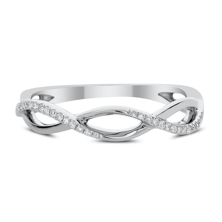 Womens 1/10 Ct. T.w. White Diamond 14k Gold Band