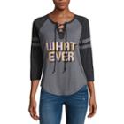 Whatever Lace Up Baseball Tee - Juniors