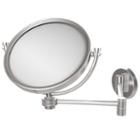 Allied Brass 8 Inch Wall Mounted Extending Make-upmirror 2x Magnification With Dotted Accent