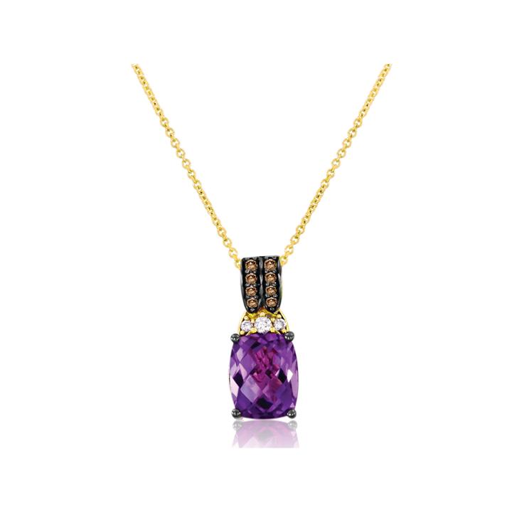Limited Quantities! Levian Corp Le Vian 1/7 Ct. T.w. Purple Amethyst 14k Gold Pendant