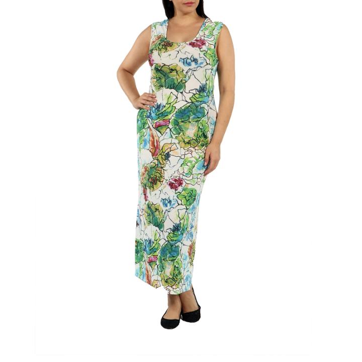 24/7 Comfort Apparel Island Storm Maxi Dress-plus