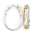 Diamond Fascination&trade; Hoop Earrings, Pear-shaped