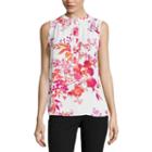 Worthington Sleeveless Y Neck Georgette Blouse