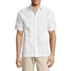 Havanera Short Sleeve Geometric Button-front Shirt