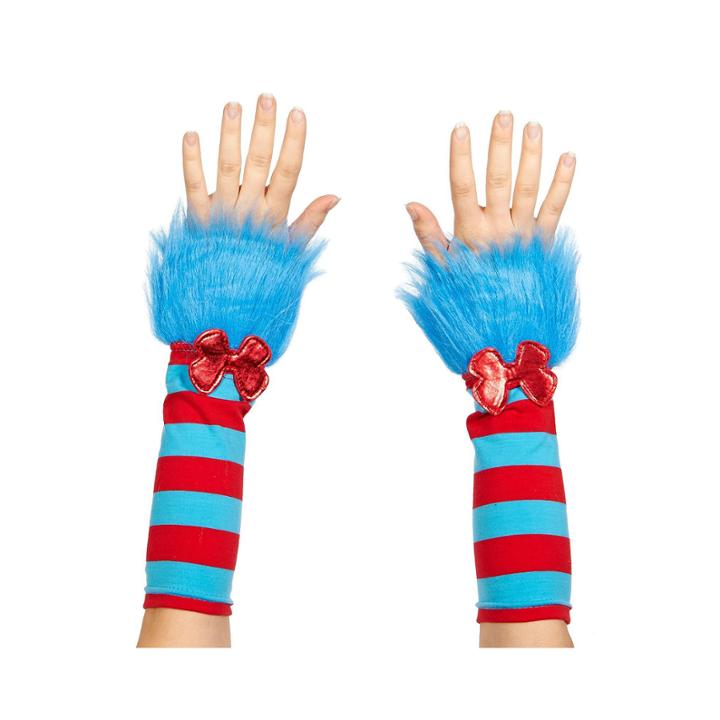 Cat In The Hat Thing 1 And Thing 2 Fuzzy Glovettes- One-size