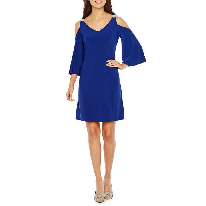 Msk 3/4 Sleeve Embellished Sheath Dress