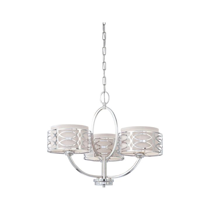 Filament Design 3-light Polished Nickel Chandelier