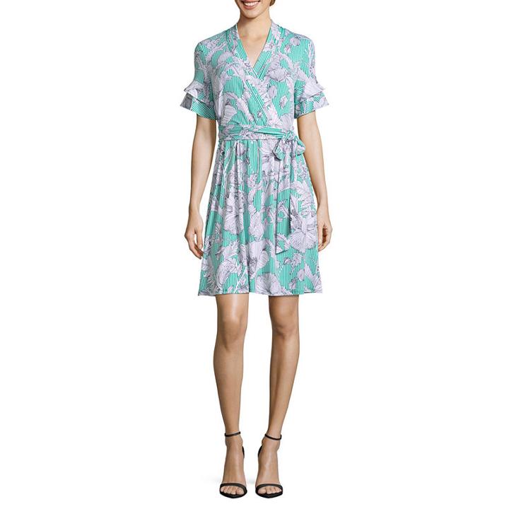 Liz Claiborne Ruffle Wrap Dress - Tall