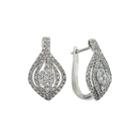 1 Ct. T.w. Diamond 14k White Gold Drop Earrings