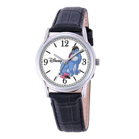 Disney Cardiff Womens Eeyore Brown Leather Watch