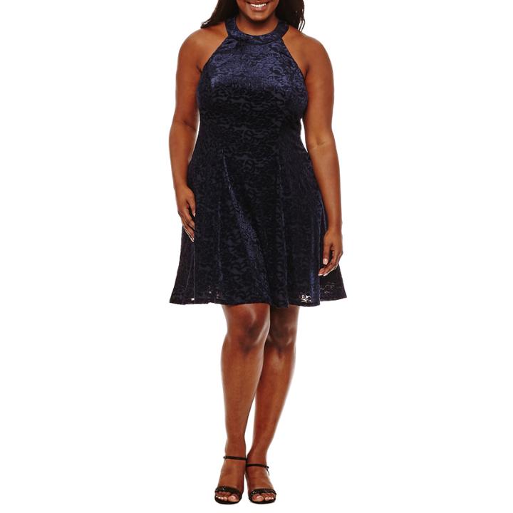 City Triangle Sleeveless Party Dress-juniors Plus