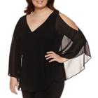 Heart & Soul Cross Back Blouse - Juniors Plus