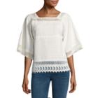 A.n.a Lace Flutter Sleeve Blouse